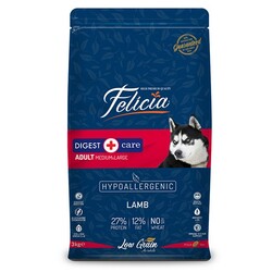 Felicia - Felicia Düşük Tahıllı Kuzu Etli Yetişkin Köpek Maması 3 Kg