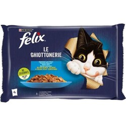 Felix - Felix Pouch Somonlu ve Ton Balıklı Kedi Konservesi 4x85 gr