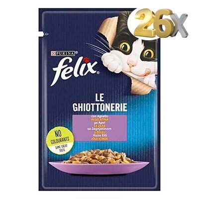 Felix Pouch Kuzu Etli Yetişkin Kedi Konservesi 85 gr x 26