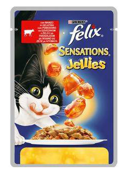 Felix Sensations Sığır Etli Domatesli Yetişkin Kedi Konservesi 85 gr