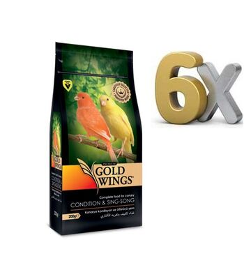 Gold Wings Premium Kanarya Kondisyon ve Öttürücü Yem 200 gr 6 Adet