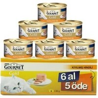 Gourmet Gold - Gourmet Gold Kıyılmış Hindi Etli Yetişkin Kedi Konservesi 85 gr ( 6 Al 5 Öde )