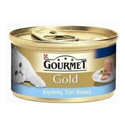 Gourmet Gold - Gourmet Gold Kıyılmış Ton Balıklı Yetişkin Kedi Konservesi 85 gr ( 6 Al 5 Öde )