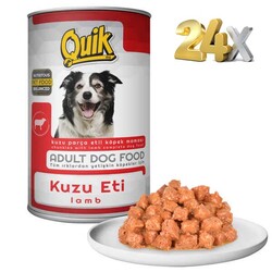Quik - Quik Kuzu Etli Yetişkin Köpek Konservesi 415 gr 24 Adet