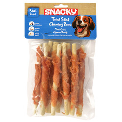 Snacky - Snacky Munchy Tavuk Sargılı Köpek Ödül Kemiği 13 cm 10 Adet