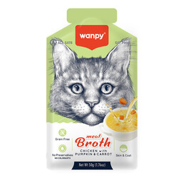 Wanpy - Wanpy Bal Kabağı & Havuçlu ve Tavuklu Kedi Çorbası 50 gr