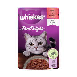 Whiskas - Whiskas Pouch Pure Delight Sığır Etli Yetişkin Kedi Konservesi 85 gr